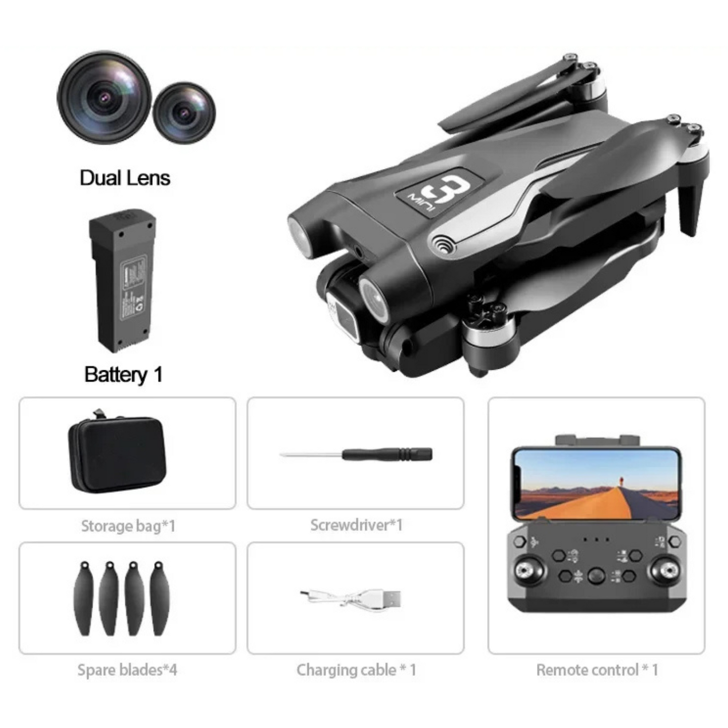 Xiaomi Mijia Z908 Pro Max 4K Drone, HD Dual Camera, 5G FPV Quadcopter