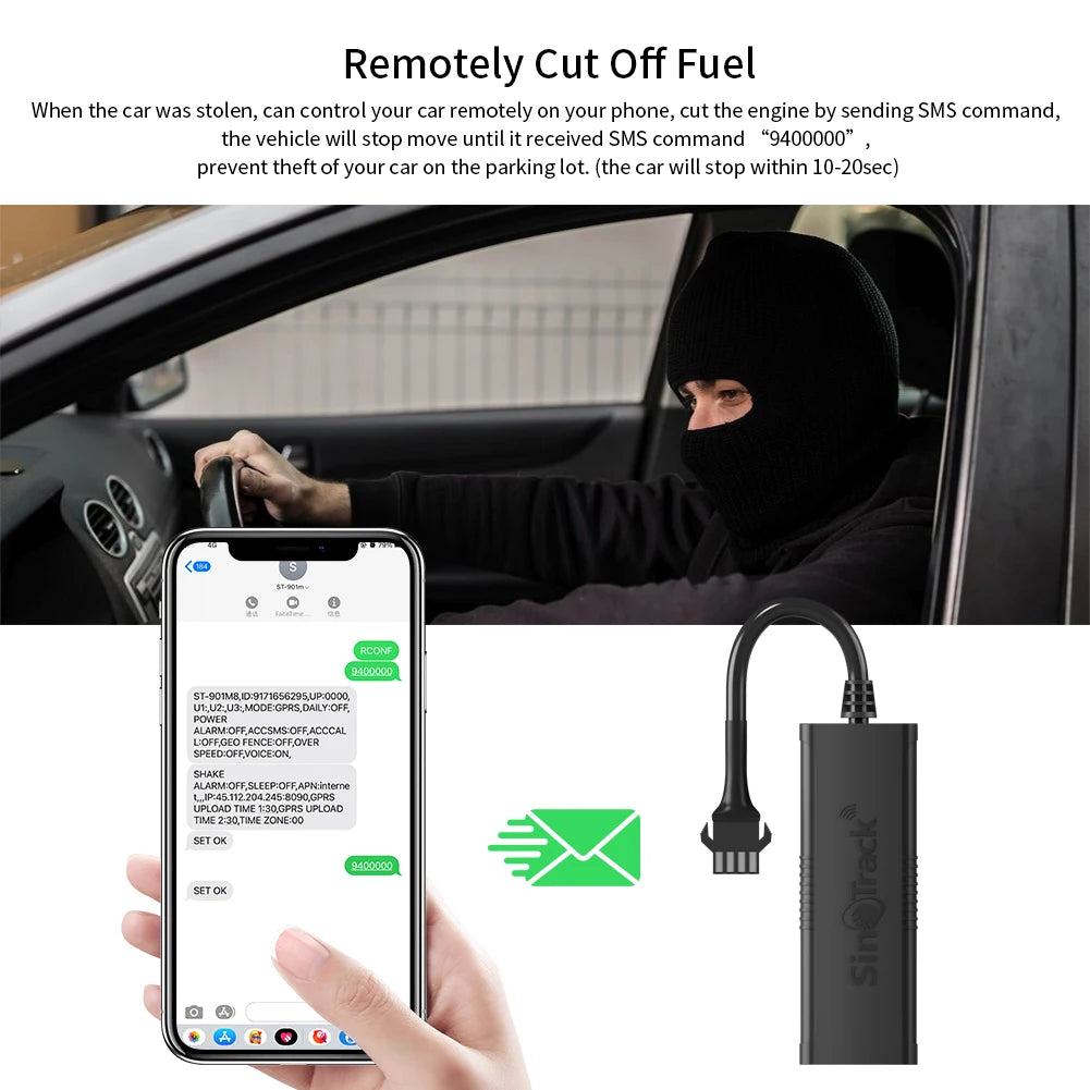 Mini GPS Tracker ST-901M for Vehicles - Real-Time Monitoring with App
