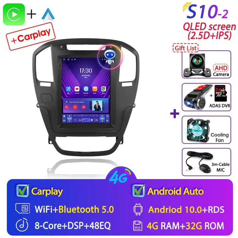 9.7" Android 12 Car Stereo with CarPlay for Opel Insignia 2008-2013