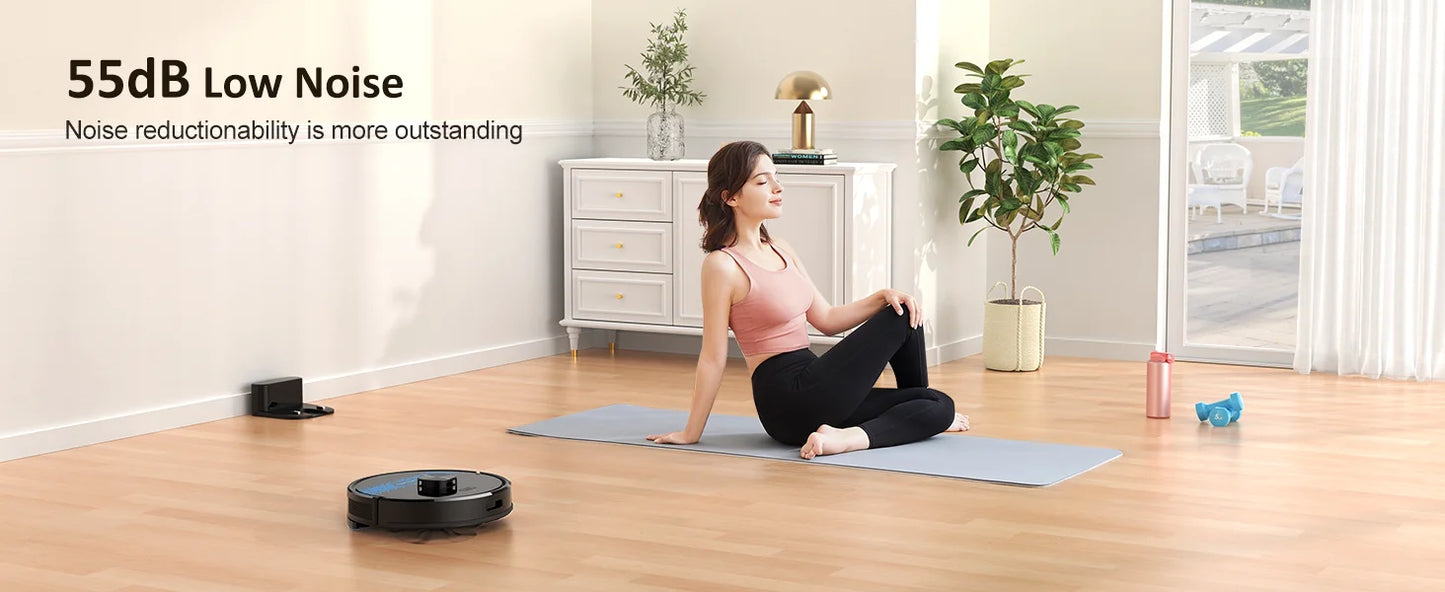 Lubluelu SL60 Ultra 3-in-1 Robot Vacuum Mop, 5000Pa Suction, Tackles Pet Hair
