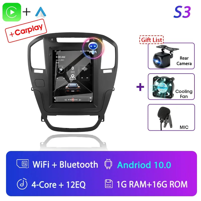 9.7" Android 12 Car Stereo with CarPlay for Opel Insignia 2008-2013