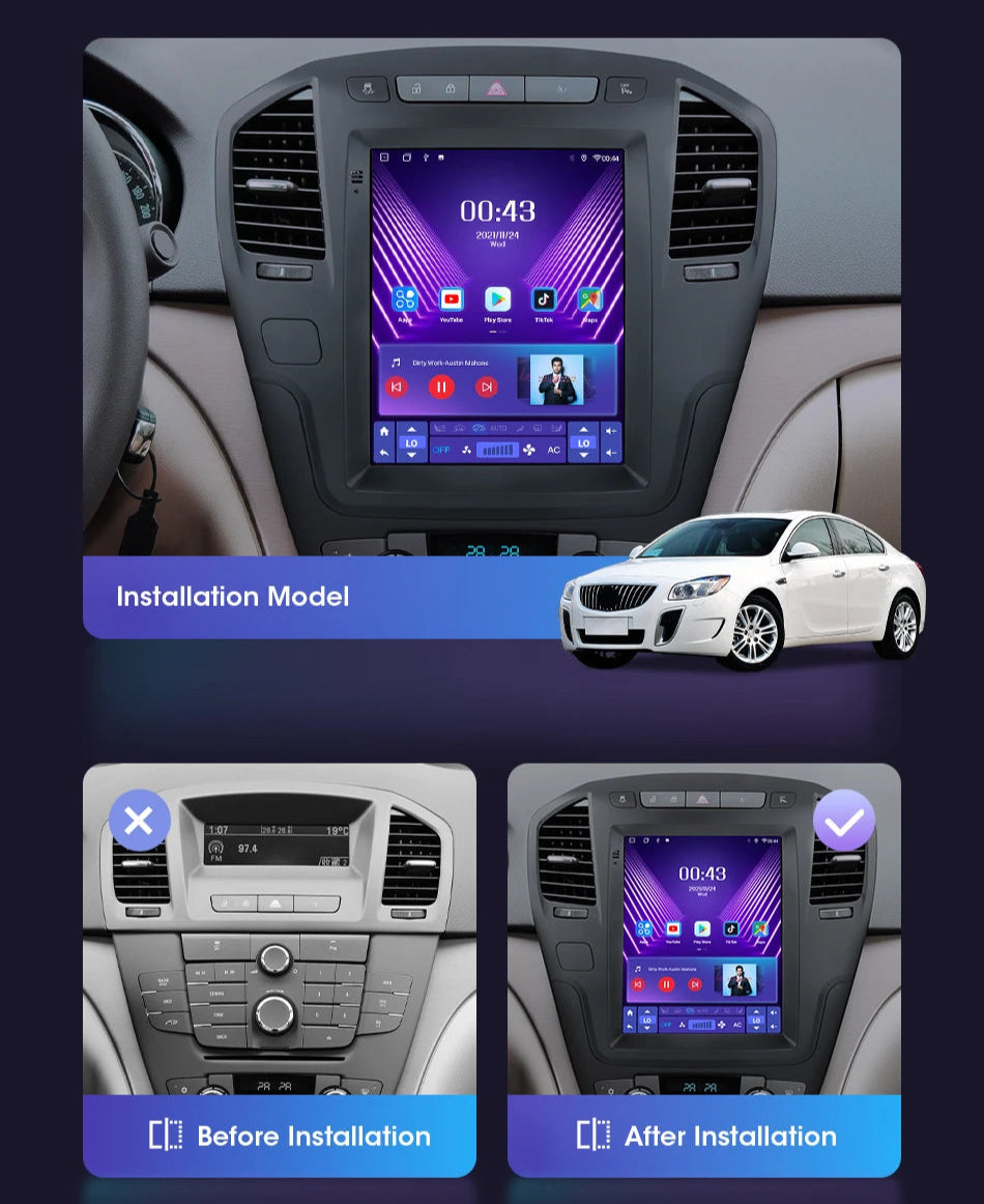 9.7" Android 12 Car Stereo with CarPlay for Opel Insignia 2008-2013