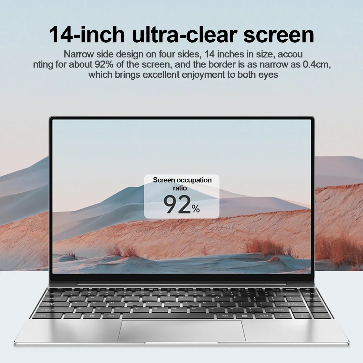 14.1" Ultra Slim Laptop, 16GB RAM, 2TB SSD, Intel N3700, FHD Display, Win 11 Pro