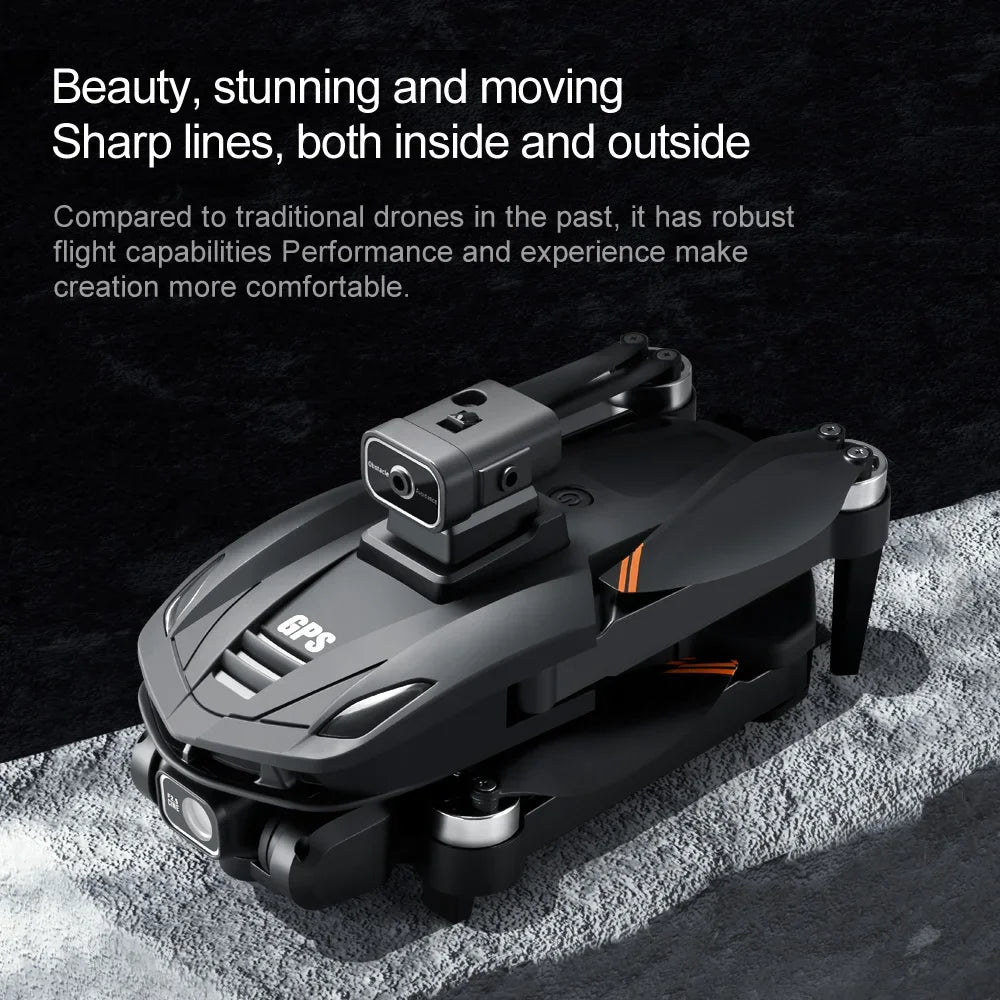 V168 PRO 8K GPS Drone HD Cam FPV 5G WiFi Foldable RC with Obstacle Avoid.