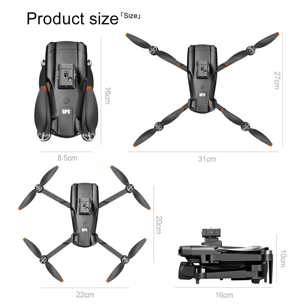 Xiaomi V198 GPS MAX 8K HD Camera Drone - 5G WiFi, Laser Barrier Avoidance