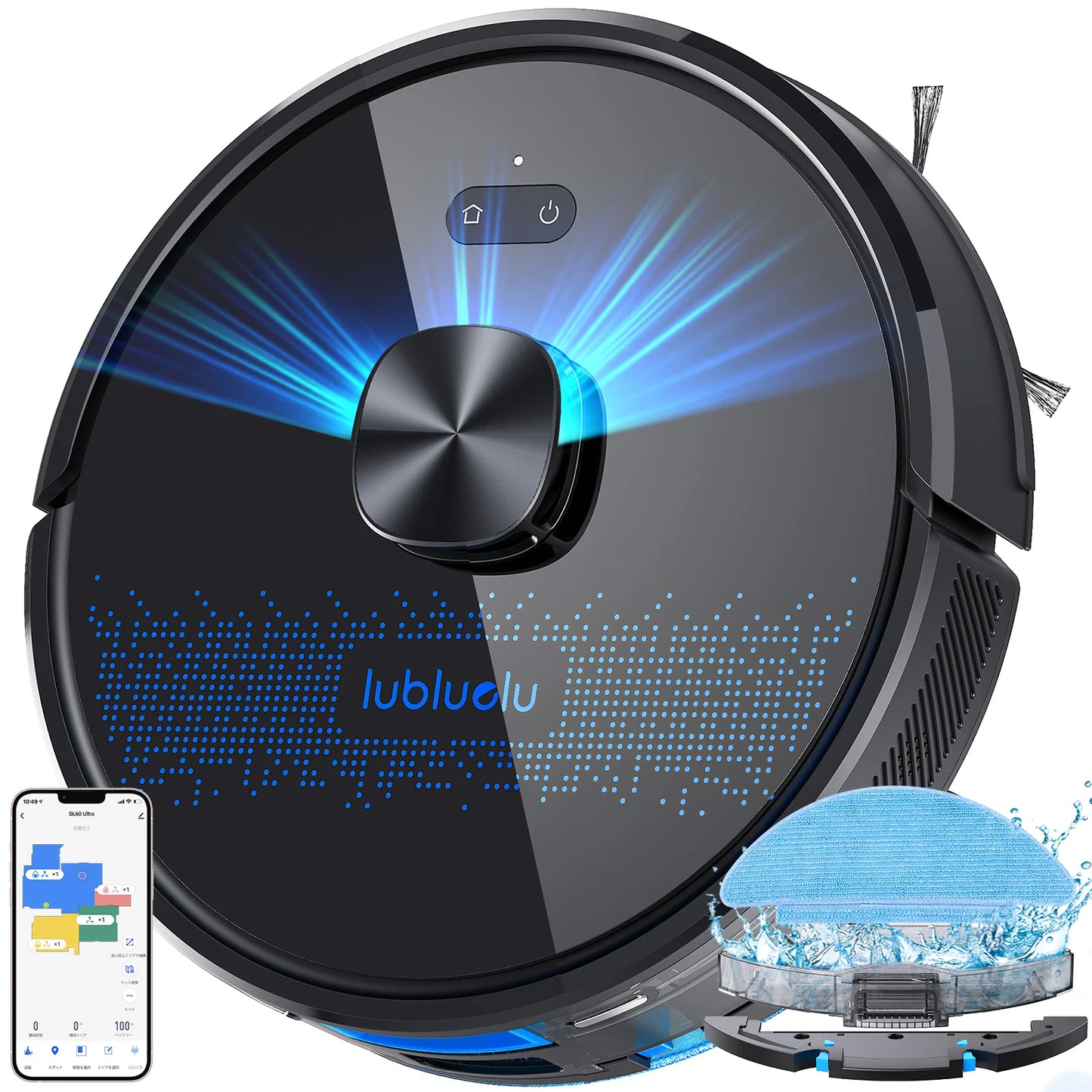 Lubluelu SL60 Ultra 3-in-1 Robot Vacuum Mop, 5000Pa Suction, Tackles Pet Hair