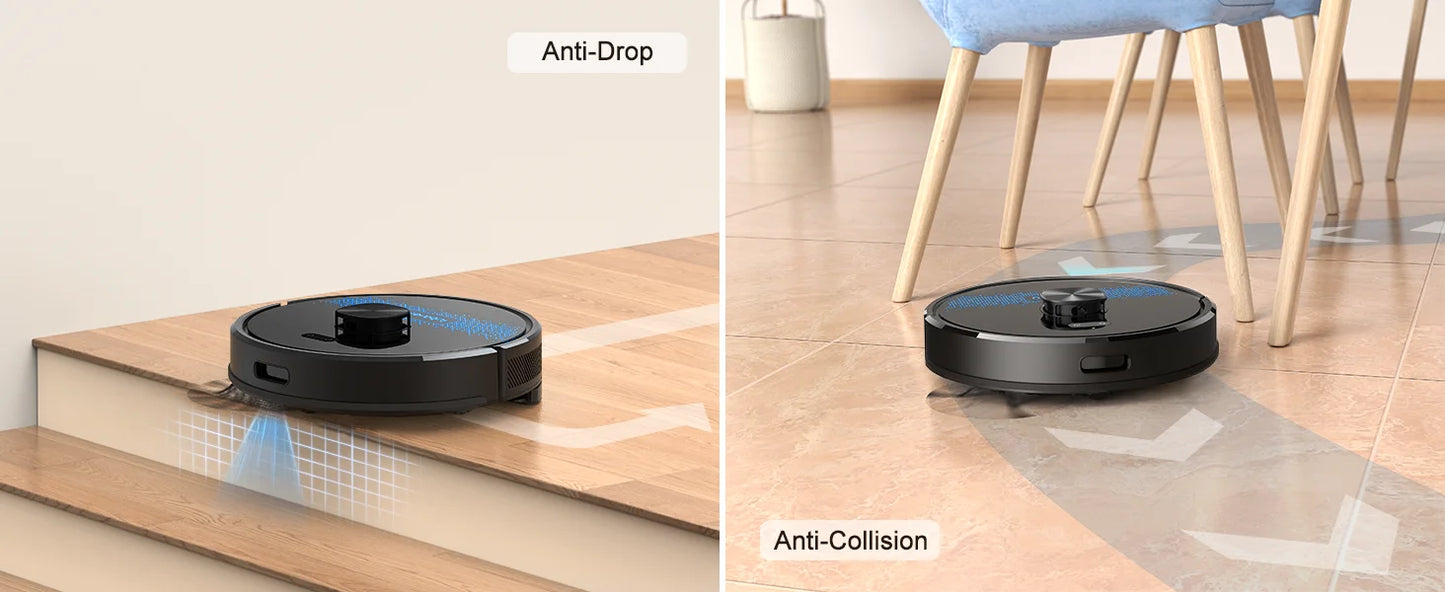 Lubluelu SL60 Ultra 3-in-1 Robot Vacuum Mop, 5000Pa Suction, Tackles Pet Hair