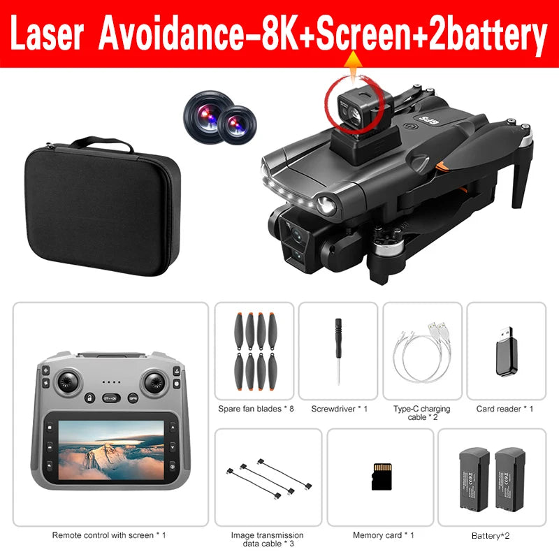 Xiaomi V198 GPS MAX 8K HD Camera Drone - 5G WiFi, Laser Barrier Avoidance