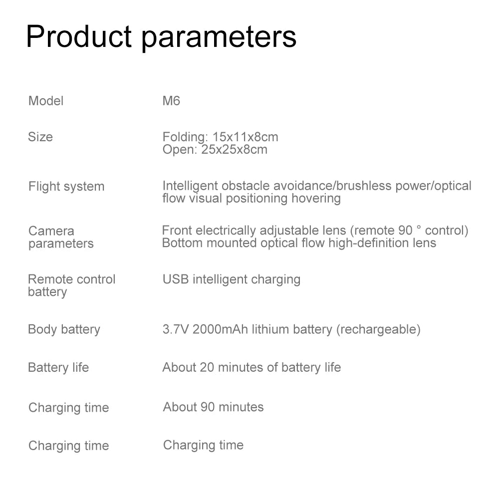 Drone M6 Pro 8K Camera 5G WIFI Screen RC Control