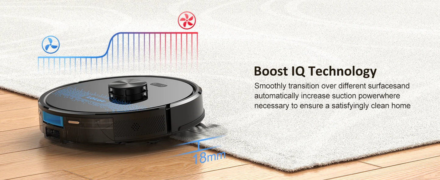 Lubluelu SL60 Ultra 3-in-1 Robot Vacuum Mop, 5000Pa Suction, Tackles Pet Hair