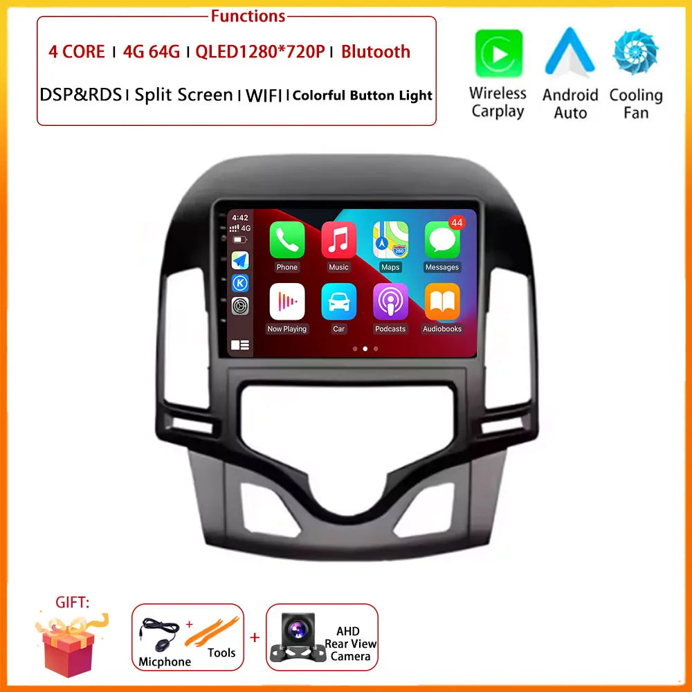 Android 14 Multimedia Car Stereo with DSP, Wi-Fi, and GPS for Hyundai i30 (2006–2011)