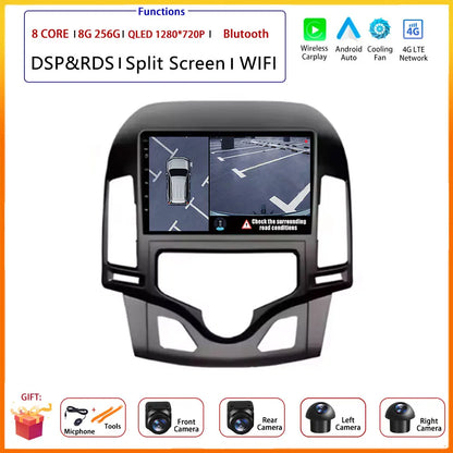 Android 14 Multimedia Car Stereo with DSP, Wi-Fi, and GPS for Hyundai i30 (2006–2011)