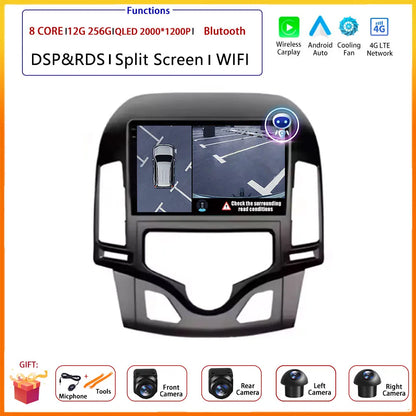 Android 14 Multimedia Car Stereo with DSP, Wi-Fi, and GPS for Hyundai i30 (2006–2011)