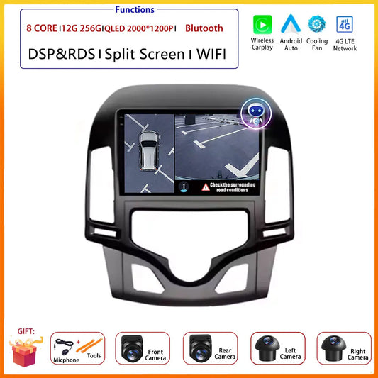 Android 14 Multimedia Car Stereo with DSP, Wi-Fi, and GPS for Hyundai i30 (2006–2011)