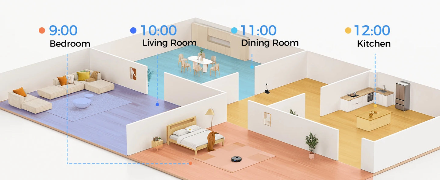 Lubluelu SL60 Ultra 3-in-1 Robot Vacuum Mop, 5000Pa Suction, Tackles Pet Hair