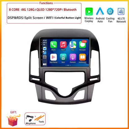 Android 14 Multimedia Car Stereo with DSP, Wi-Fi, and GPS for Hyundai i30 (2006–2011)