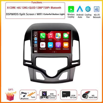 Android 14 Multimedia Car Stereo with DSP, Wi-Fi, and GPS for Hyundai i30 (2006–2011)