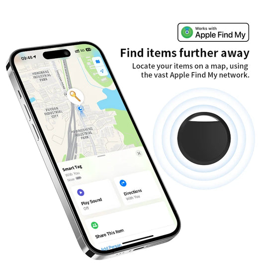 GPS Tracker Compatible with Apple Devices via Find My