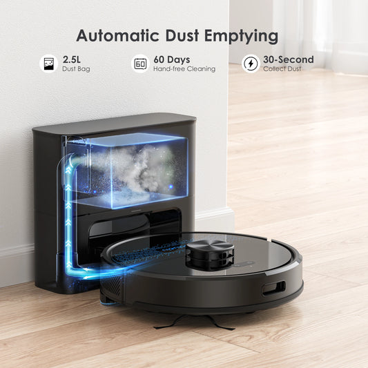 Lubluelu SL60 Ultra 3-in-1 Robot Vacuum Mop, 5000Pa Suction, Tackles Pet Hair