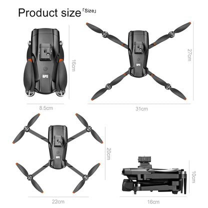 Xiaomi V198 GPS MAX 8K HD Camera Drone - 5G WiFi, Laser Barrier Avoidance