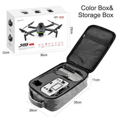 S155 Pro Max Drone 5G GPS 8K HD, 3-Axis Gimbal, 500g Load, 360° Obstacle Avoidance '