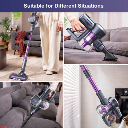 Lubluelu 25000Pa Cordless 6-in-1 Stick Vacuum - Powerful for Home, Carpet & Pet Hair