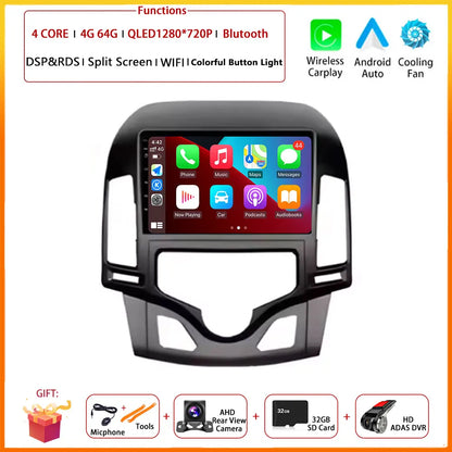 Android 14 Multimedia Car Stereo with DSP, Wi-Fi, and GPS for Hyundai i30 (2006–2011)