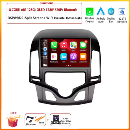 Android 14 Multimedia Car Stereo with DSP, Wi-Fi, and GPS for Hyundai i30 (2006–2011)