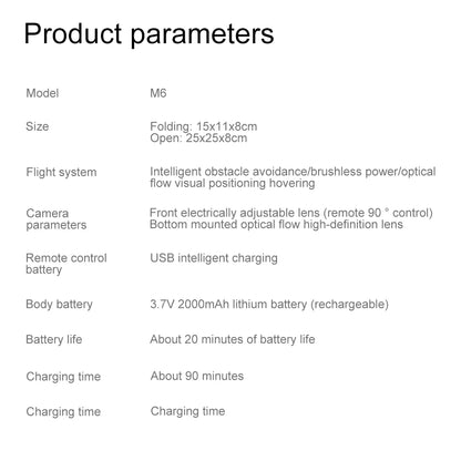 Drone M6 Pro 8K Camera 5G WIFI Screen RC Control