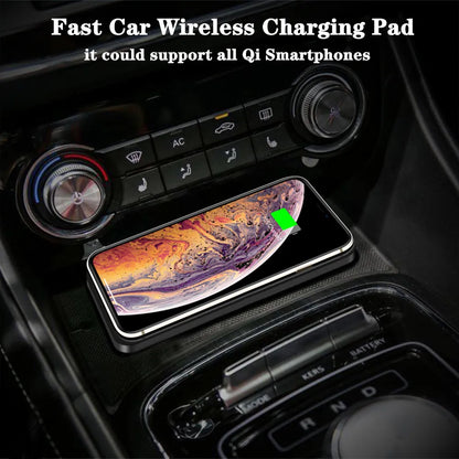 Fast Wireless Car Charger for iPhone 16-12, X & Samsung S24-S23, Silicone Pad