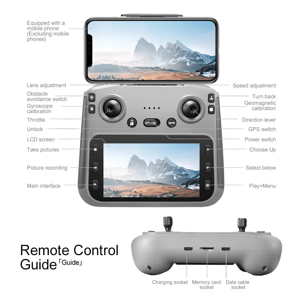 Xiaomi V198 GPS MAX 8K HD Camera Drone - 5G WiFi, Laser Barrier Avoidance
