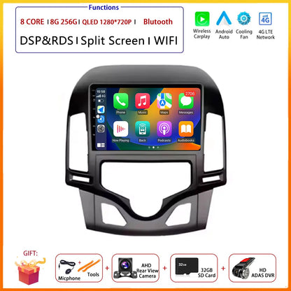 Android 14 Multimedia Car Stereo with DSP, Wi-Fi, and GPS for Hyundai i30 (2006–2011)